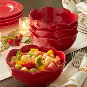 Princess House Red Bowls Set
